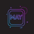 May Calender icon design vector Royalty Free Stock Photo