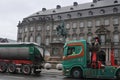 Stcuks driver gether uinfron danish parliament in Copenhagen