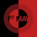 May day minimal vector concept