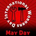 May Day Red Black Burst