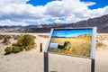 May 27, 2018 Death Valley / CA / USA - Information display providing facts about the Racetrack Playa Royalty Free Stock Photo