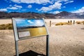 May 27, 2018 Death Valley / CA / USA - Information display providing facts about the Racetrack Playa Royalty Free Stock Photo