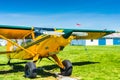 May 7, 2019 - Delta British Columbia: Single engine prop Bearhawk 250HP plane parked at Delta Heritage Airpark. Royalty Free Stock Photo
