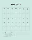 May 2018 desk calendar vector illustration