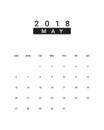 May 2018 desk calendar vector illustration Royalty Free Stock Photo