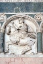 May, detail of the bass-relief representing the Labor of the months of the year, Cathedral in Lucca, Italy