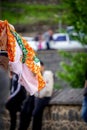 8 May 2022 Diyarbakir Turkey. People playing halay with drum and zurna on ten eyed bridge Royalty Free Stock Photo