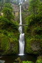 MAY 27 2019, EAST OF PORTLAND, OREGON USA - Columbia River Gorge National Scenic Area shows Multnomah Water Fall