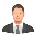 May, 2018. Elon Reeve Musk - the famous entrepreneur and founder, richest businessman. Vector flat portrait isolated on