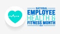 May is Employee Health and Fitness Month background template. Holiday concept. use to background, banner, placard, card, Royalty Free Stock Photo