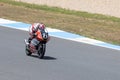 6 may 2023, Estoril, Portugal - MotoGP racing - The Thrilling Race: A Motorcyclist Speeding on the Track Royalty Free Stock Photo