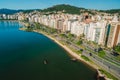 May 05, 2022. Florianopolis, Brazil. Aerial view of Florianopolis center. Urban view of architectural landscape