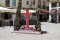 May flower cross in Valencia, Spain