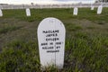 MAY 21 2019, FORT BUFORD, N DAKOTA, USA - Fort Buford Cemetery Site, 1866 near the confluence of the Missouri and Yellowstone