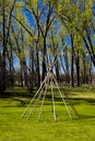 MAY 20, FORT MANDAN, NORTH DAKOTA, USA - Historic Fort Mandan, North Dakota - wintering location for Lewis and Clark 1804-1805 Royalty Free Stock Photo