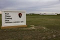 MAY 21 2019, FORT UNION, N DAKOTA, USA - Fort Union Trading Post near confluence of the Missouri and Yellowstone River, Williston,