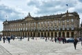View of the facade of the Rajoy Palace Palacio de Rajoy at the Obradoiro Square, historical center of Santiago de Compostela