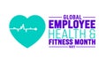 May is Global Employee Health and Fitness Month background template. Holiday concept. use to background, banner Royalty Free Stock Photo