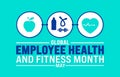 May is Global Employee Health and Fitness Month background template. Holiday concept. use to background, banner Royalty Free Stock Photo