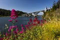 MAY 31, GOLD BEACH, OR, USA - Isaac Lee Patterson Bridge, also known as the Rogue River Bridge Gold Beach, Oregon Royalty Free Stock Photo