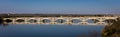 MAY 23, 2019 - GREAT FALLS, MONTANA, USA - Arched Bridge over Missouri River, Great Falls, Montana, USA Royalty Free Stock Photo