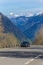 24 MAY 2019, Grossglockner Hohalpenstrasse, Austria. Car passing the road