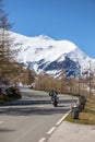 24 MAY 2019, Grossglockner Hohalpenstrasse, Austria. Motorbike passing the road