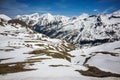 24 MAY 2019, Grossglockner Hohalpenstrasse, Austria. Panoramic winter landscap