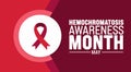 May is Hemochromatosis Awareness Month background template. Holiday concept. use to background, banner, Royalty Free Stock Photo