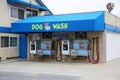 May 12, 2021 Hungtion Beach, California USA: Do it yourself Dog Washing Station. Pay your money and Wash Your Dog at the Dog