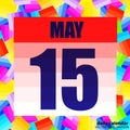 May 15 icon. For planning important day. Banner for holidays and special days. Fifteenth of May. Vector.