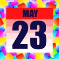 May 23 icon. For planning important day. Banner for holidays and special days. May twenty third.