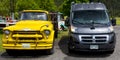 MAY 25, 2019, Idaho USA -Photographer Joe Sohm RV and Yellow Idaho Junk Truck Royalty Free Stock Photo