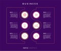 Infographic of business startup processes with 6 steps Royalty Free Stock Photo