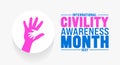 May is International Civility Awareness Month background template. Holiday concept. use to background, banner,