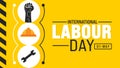 1 May is International Labour Day background template. Holiday concept. use to background, banner, Royalty Free Stock Photo