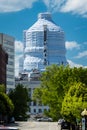 MAY 17 2019 JEFFERSON CITY USA - Jefferson City State Capitol under scaffolding and rennovation, Missouri Royalty Free Stock Photo