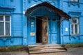 May 10, 2021 Kostroma. Old wooden house on the main street