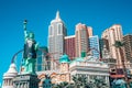 Amazing New York hotel in Las Vegas. Gorgeous statue of liberty in a t-shirt Royalty Free Stock Photo