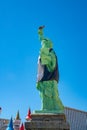 Amazing New York hotel in Las Vegas. Gorgeous statue of liberty in a t-shirt Royalty Free Stock Photo