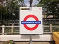 4 May 2022 - London, UK: TFL sign indicating Northwood Hills Station