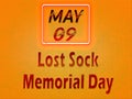 09 May, Lost Sock Memorial Day, Text Effect on orange Background Royalty Free Stock Photo