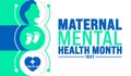 May is Maternal Mental Health Month background template. Holiday concept. use to background, banner, placard,