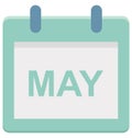 May, may month Special Event day Vector icon that can be easily modified or edit.