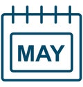 May, may month Special Event day Vector icon that can be easily modified or edit.