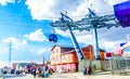 May 3, 2017 - Mi Teleferico, aerial cable car urban transit system in La Paz, Bolivia