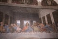 The Last Supper by Leonardo da Vinci in The Church and Convent of Santa Maria Delle Grazie, Milan, Italy. Royalty Free Stock Photo