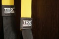 27 May 2020. Minsk Belarus. Image of a trx suspension in closeup.