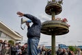 May 24 2020 Minsk Belarusian people walk down the street