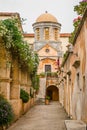 May 2013: the monastery of Agia Triada of Tsagaroli in the Chania region on the island of Crete, Greece. Royalty Free Stock Photo